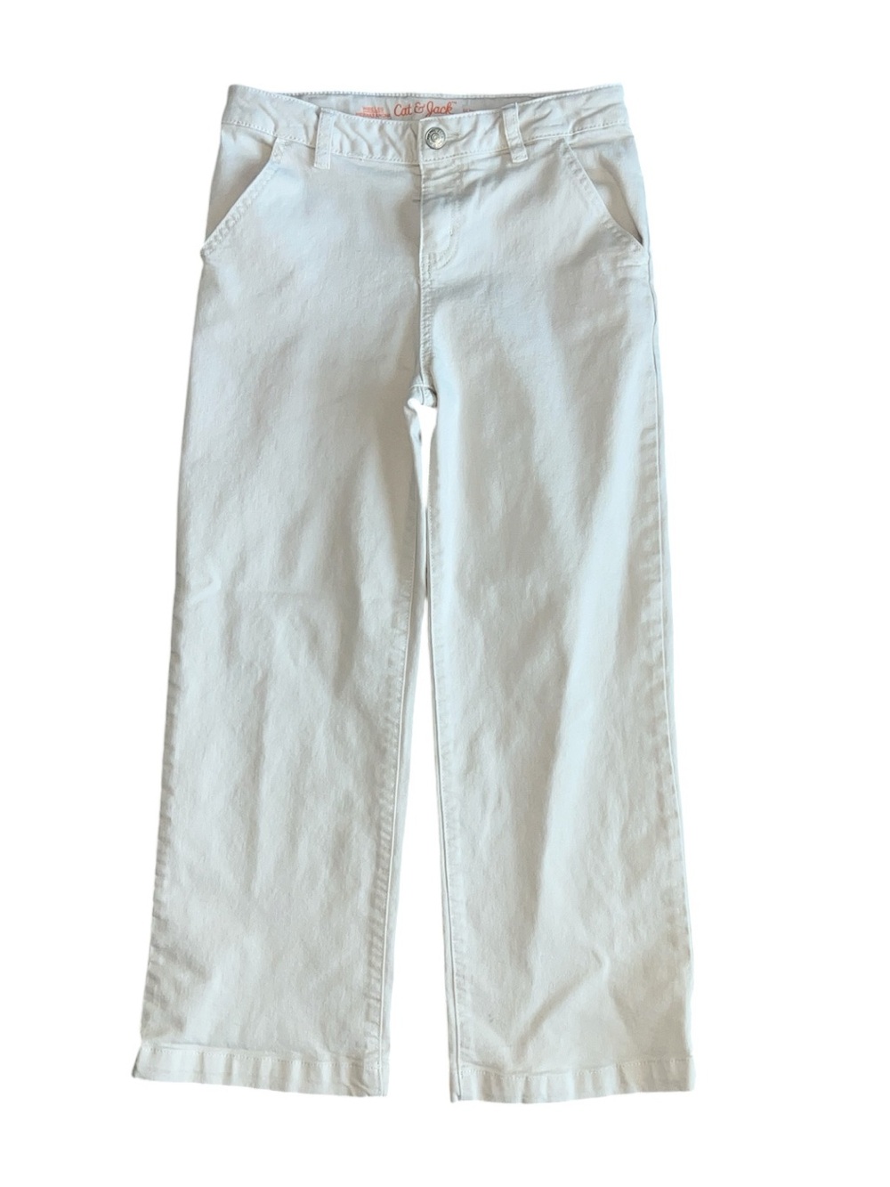 Cat & Jack Light Sand Wide-Leg Kids Jeans Size 12